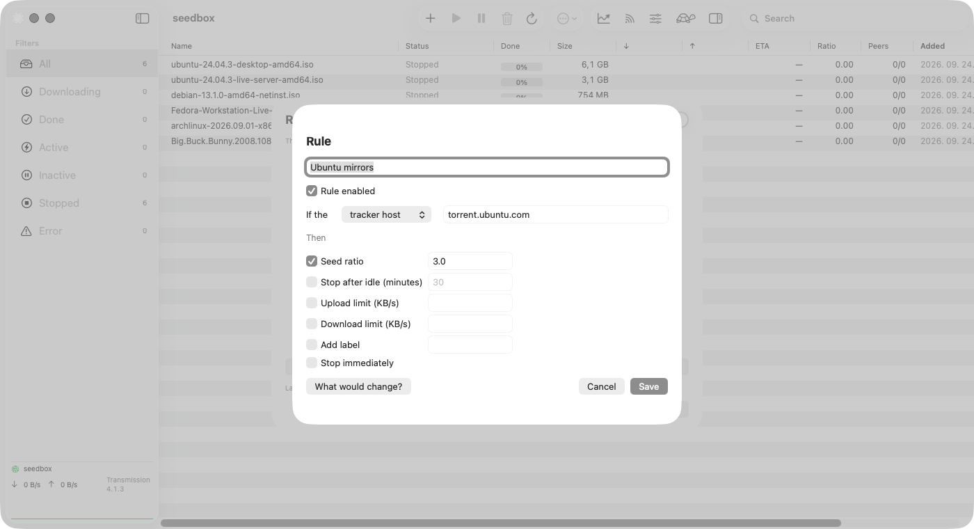 Transmission Remote GUI — native macOS torrent client (transgui ...